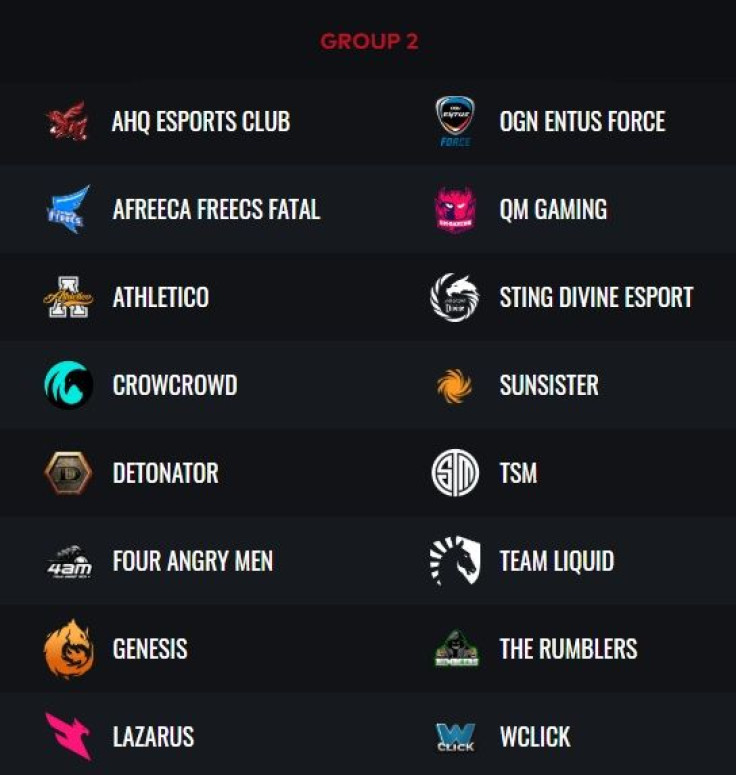 Group 2 teams.