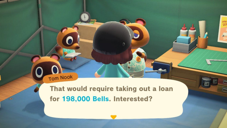 Tom Nook offering a third loan for 198,000 Bells.