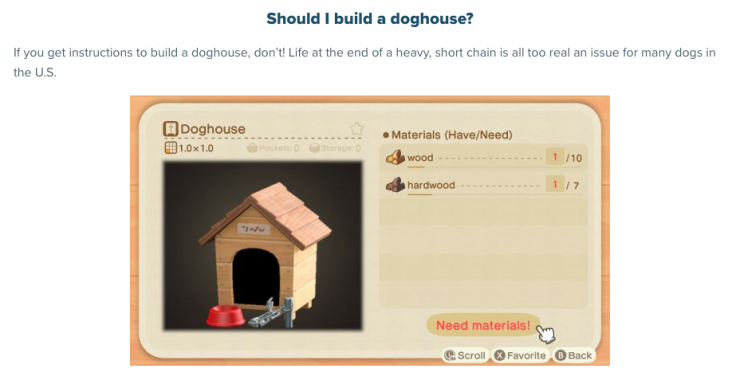PETA explains how the decorative crafted item "Doghouse" is actually hurting dogs.