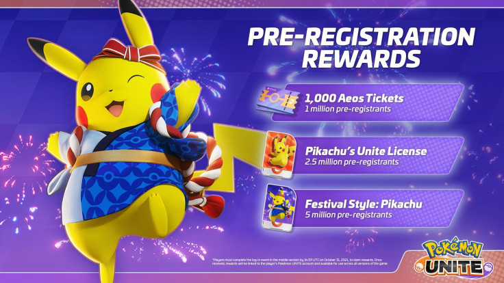 Pokemon Unite Pre-Register Rewards
