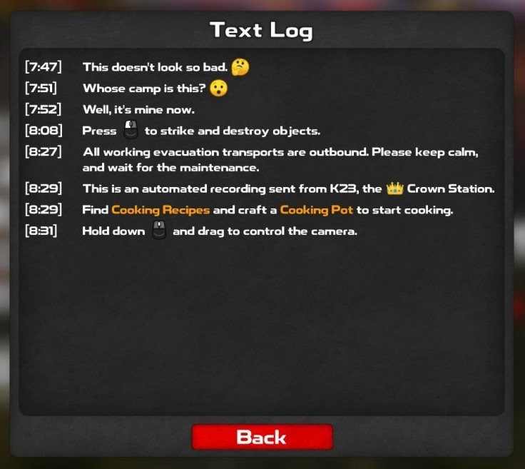 Survivor's Text Log