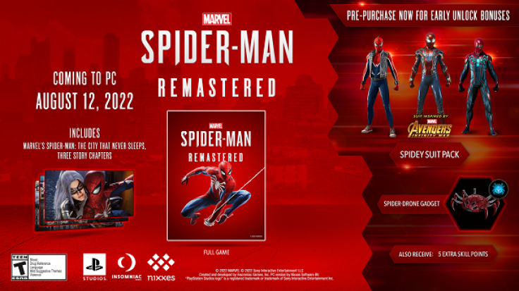 Spider-Man PC Pre-Order Bonus