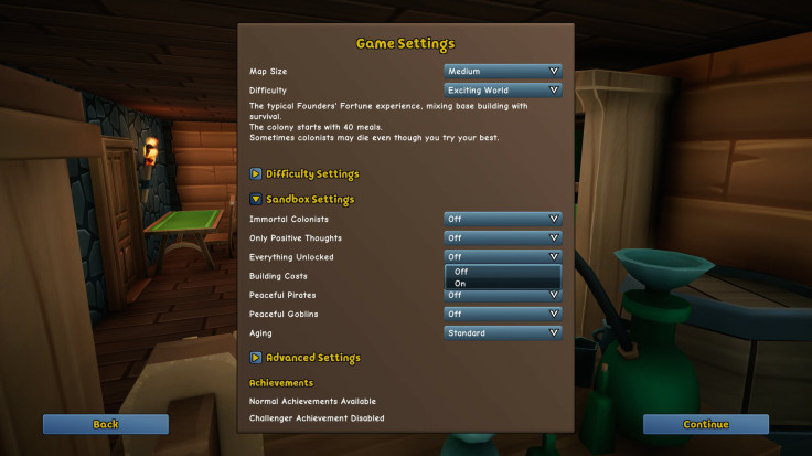 New Sandbox Settings