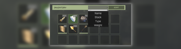 New Inventory Sorting Options