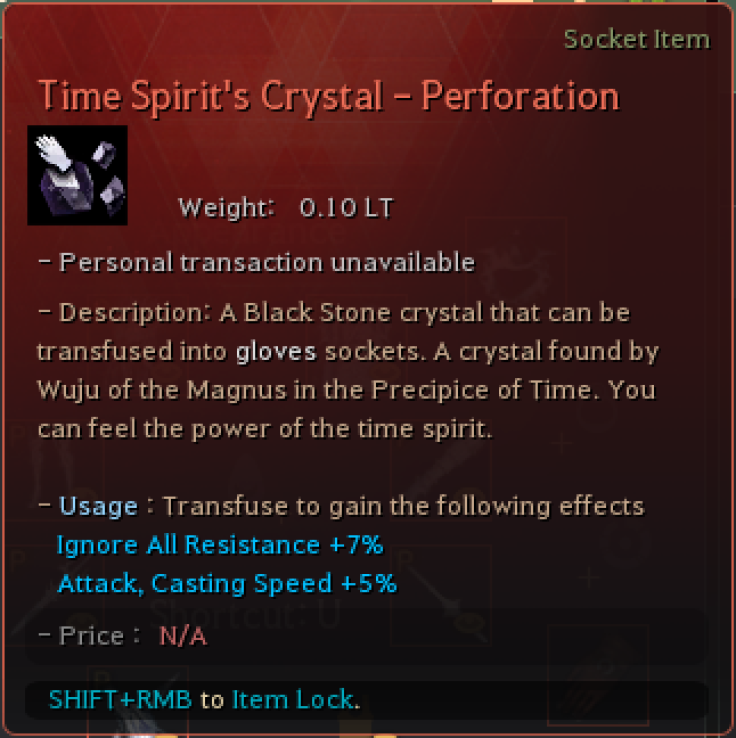 Time Spirit's Crystal - Perforation