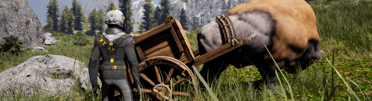 Wooden Buffalo Cart