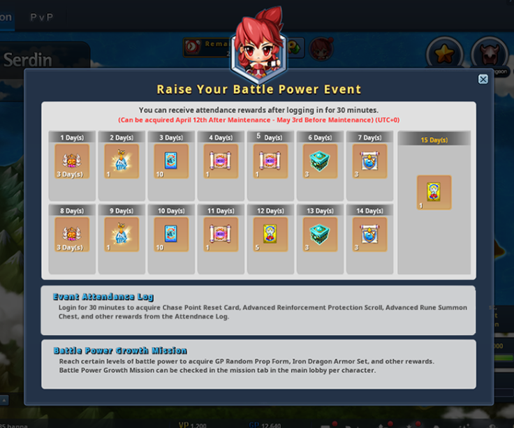 Raise Your Battle Power Event