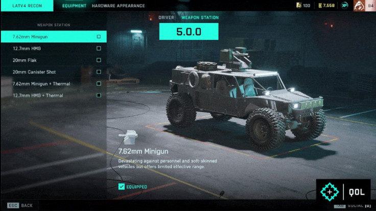 Battlefield 2042 Update 5 Ground Vehicle Loadout
