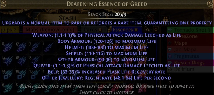 Path of Exile Deafening Essence of Greed