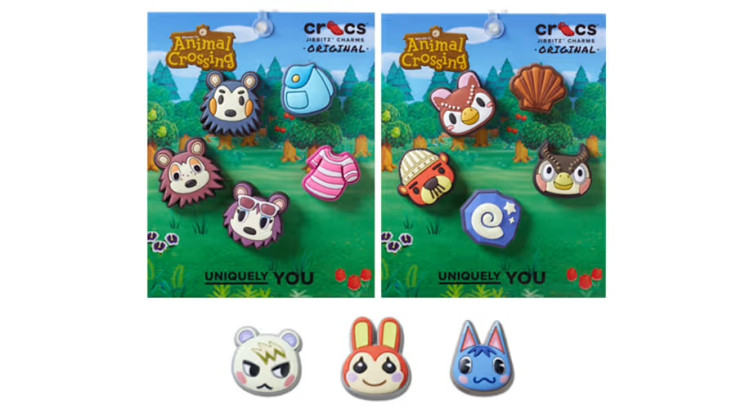 Animal Crossing Jibbitz charm packs and character pins