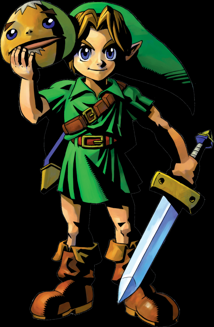 Link, the Hero of Time in The Legend of Zelda: Majora's Mask, removing the Goron Mask. (Image: Nintendo)