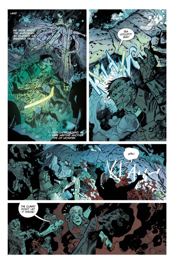 The first two issues of the "Undertow" graphic novel have focused on the search for the Amphibian. (Image: Image Comics)