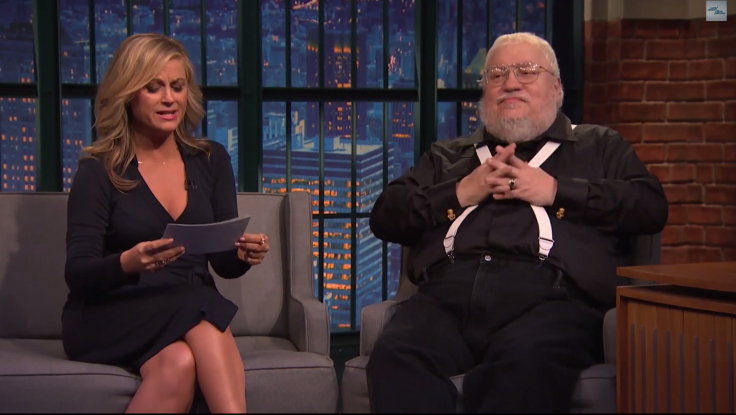 George R.R. Martin gets grilled by Amy Poehler, restrains himself from mentioning guillotines.