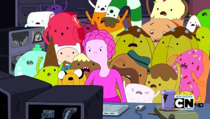 The PB surveillance room from an earlier episode of "Adventure Time"... it is the nature of surveillance state to expand. (Cartoon Network)