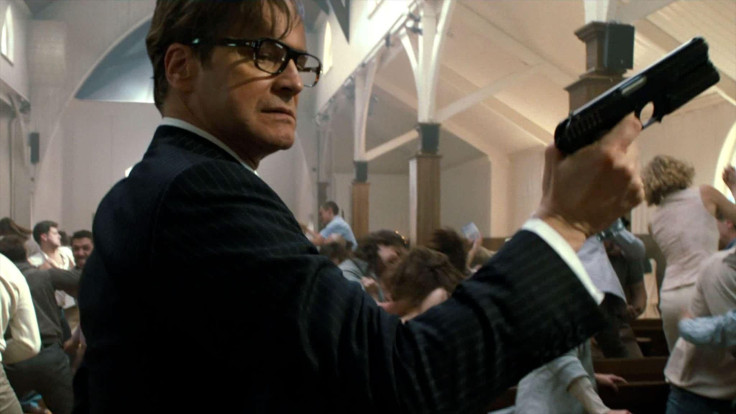Colin Firth is about to beat up a whole lot of people in "Kingsman: The Secret Service."