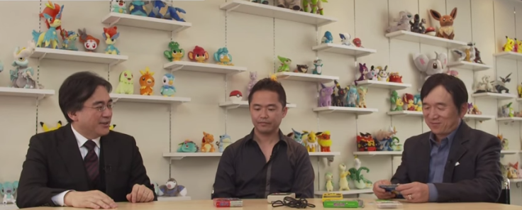 Satoru Iwata, Junichi Masuda and Tsunekazu Ishihara during the Pokemon X and Y Nintendo Direct. 