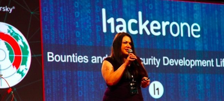Katie Moussouris, chief policy officer at HackerOne during her talk at the Security Analyst Summit last week.