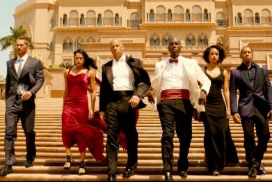 The Fast and Furious crew dressed up in Abu Dhabi.