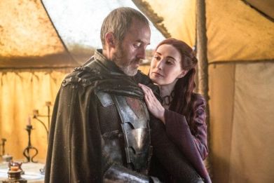 Stannis Baratheon and Melisandre in the season 5 finale